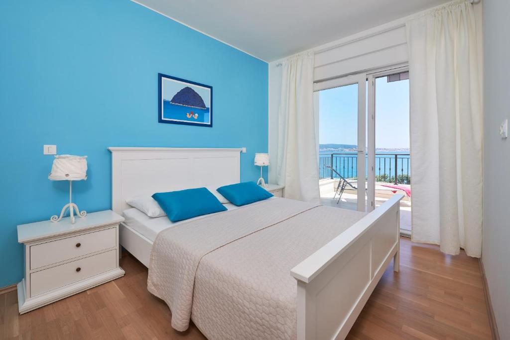 Posteľ alebo postele v izbe v ubytovaní Villa Mila Trogir