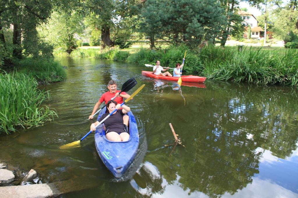 Výhled na řeku, která protéká v blízkosti penzionu