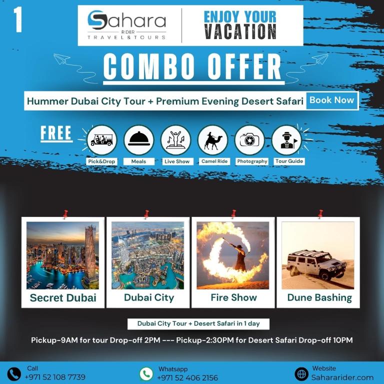 eine Website für ein Autohaus mit verschiedenen Bildern in der Unterkunft Luxury Evening Desert Safari in Hummer H2, BBQ Dinner and Belly Dance in Dubai
