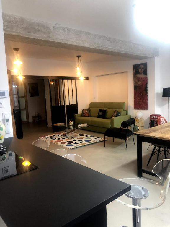 Posezení v ubytování Atelier des Doux