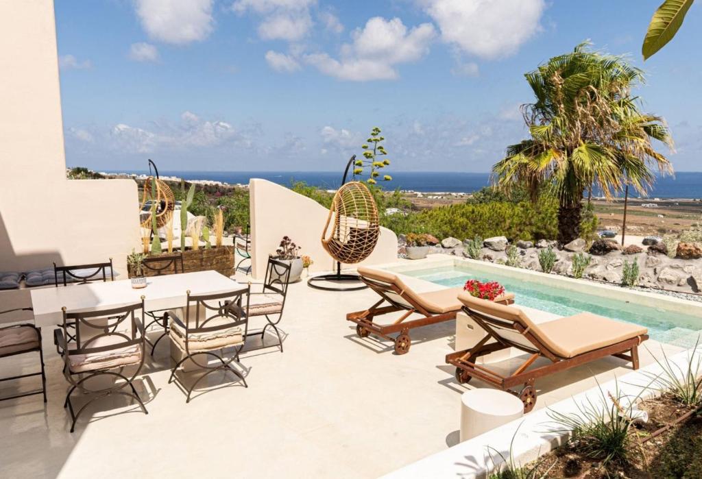 Luxury Santorini Villa 3 Bedroom Villa Private Jetted Pool With Sea View