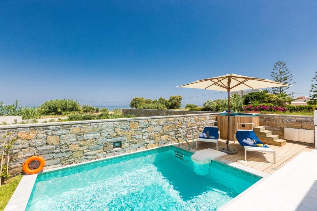 Gallery image of Elegant Rethymno Villa Villa Doma 2 Bedrooms Beach Front Private Outdoor Swimming Pool And Hot Tub Pigianos Kampos in Pigianos Kampos