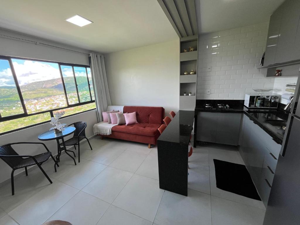 Nhà bếp/bếp nhỏ tại AP 206 Domaine Residence Gravatá - PE