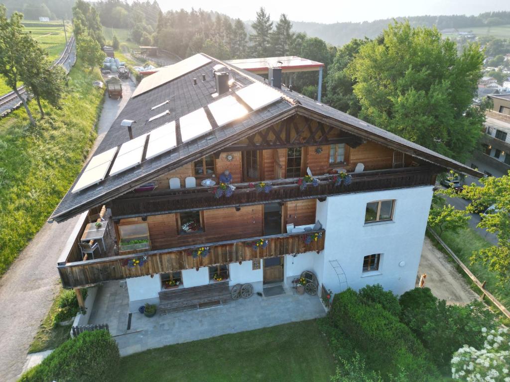 an overhead view of a house with a roof at Pechhof in Innsbruck