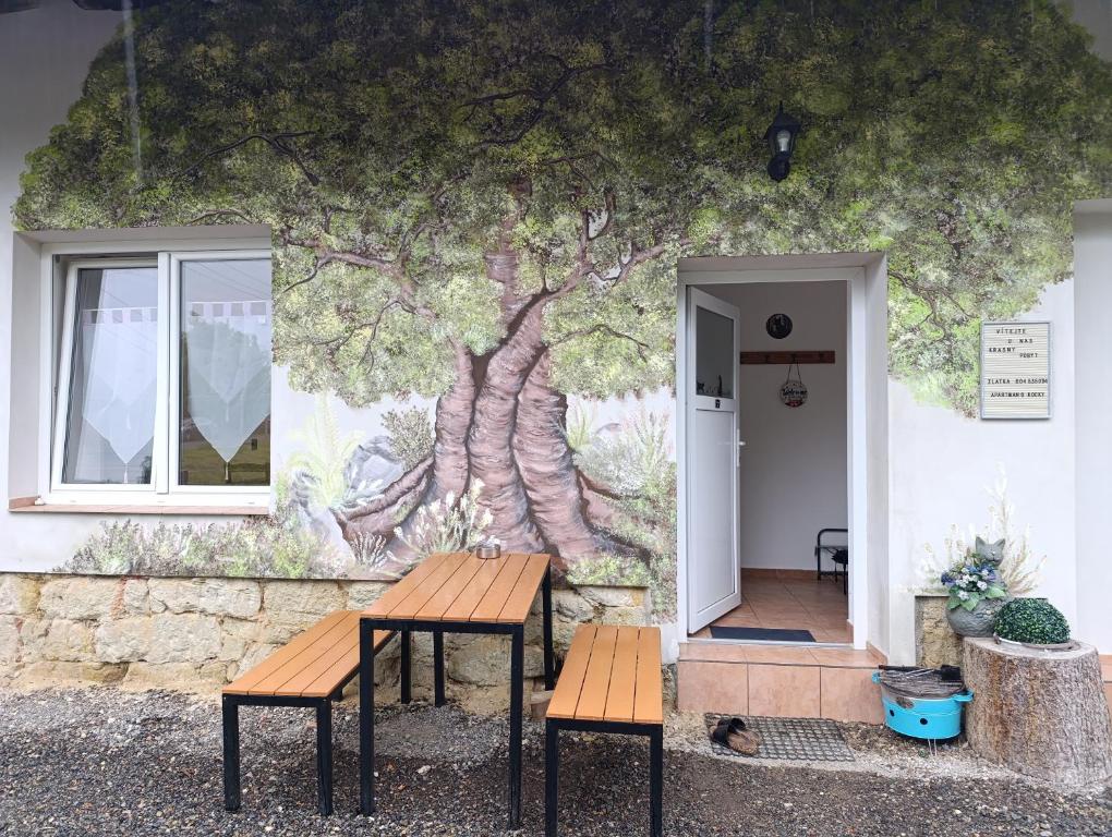Zahrada ubytování Apartmán u Kočky