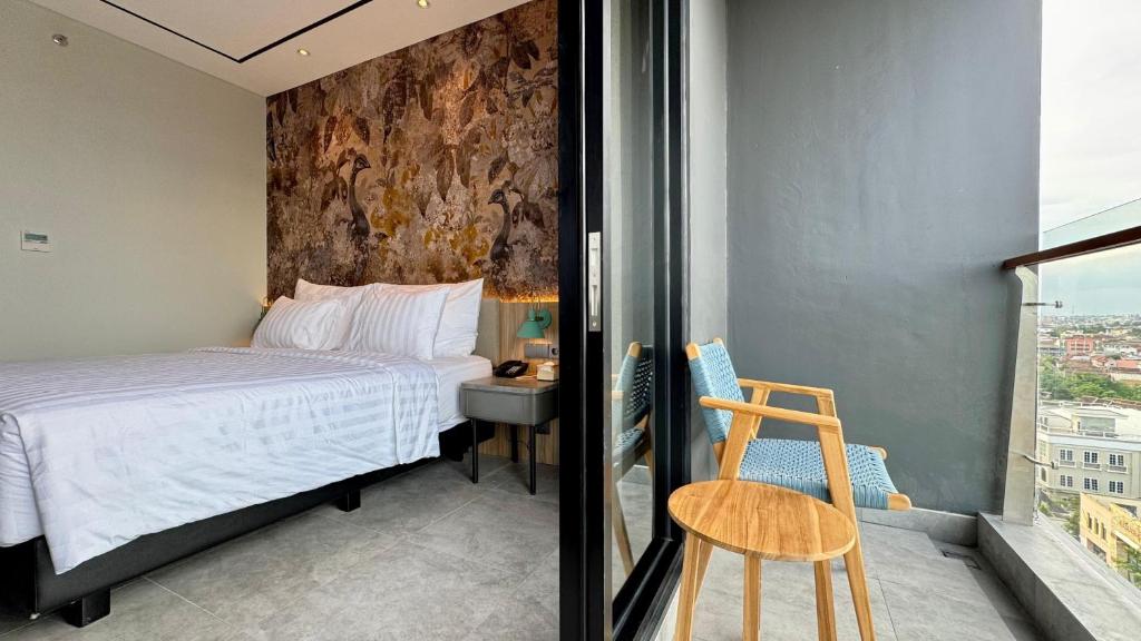 Azana Boutique Bandar Lampung - Habitación Deluxe Con Cama Extragrande Y Balcón