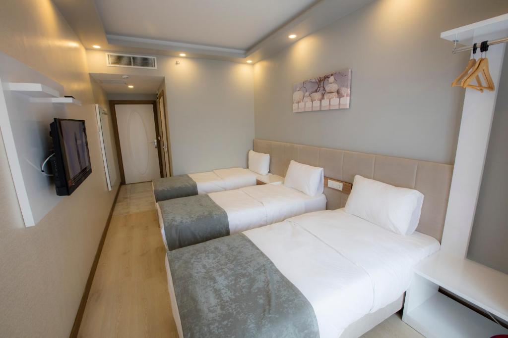 TV a/nebo společenská místnost v ubytování Royal İnci Hotel