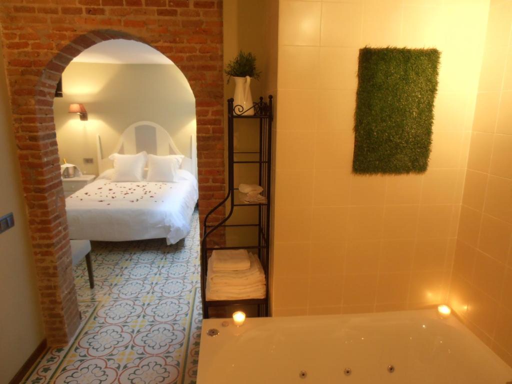 Cama o camas de una habitación en Hotel Rural La Viña - Only Adults