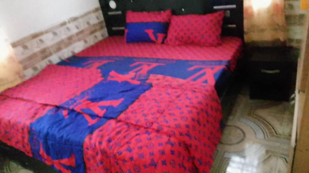 Ένα ή περισσότερα κρεβάτια σε δωμάτιο στο Shortlet Apartment Egbu Owerri Imo