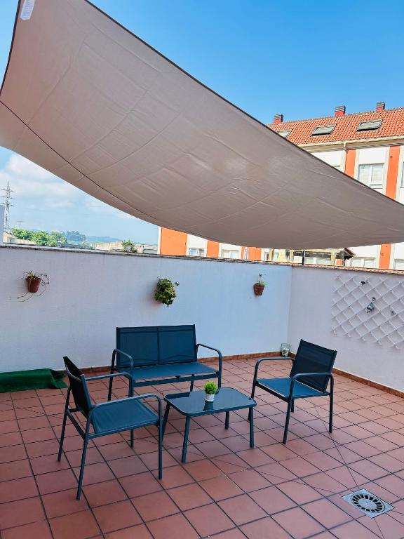 Balkón alebo terasa v ubytovaní Apartamento O SALEIRO