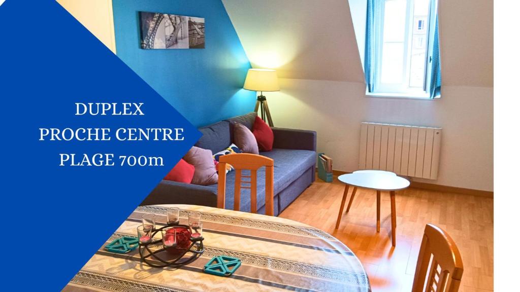 Χώρος καθιστικού στο Duplex du Pollet
