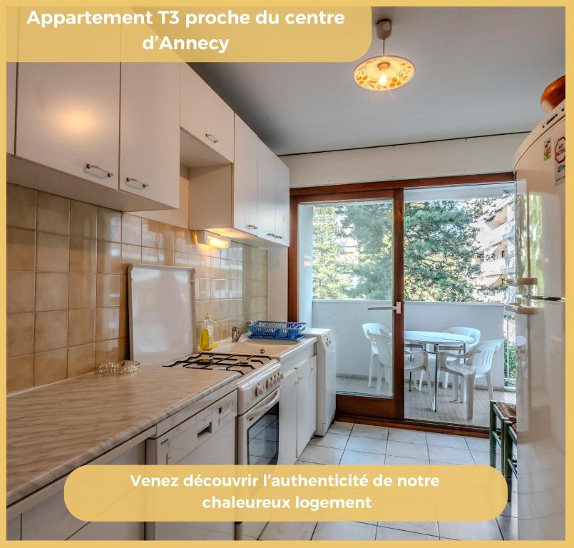 Η κουζίνα ή μικρή κουζίνα στο Chez Driss I T3 I Annecy