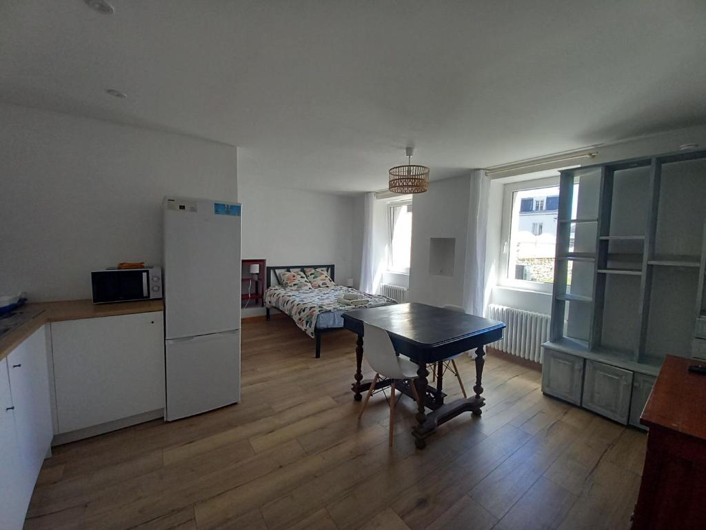 Η κουζίνα ή μικρή κουζίνα στο Agréable studio centre-ville Concarneau
