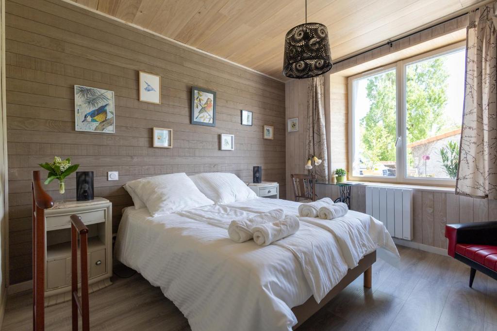 Chambres d'hôtes, table d'hôtes des Reinières proche La Loire à Vélo, 3 chambres 7 couchages - Habitación Doble Con Baño Privado