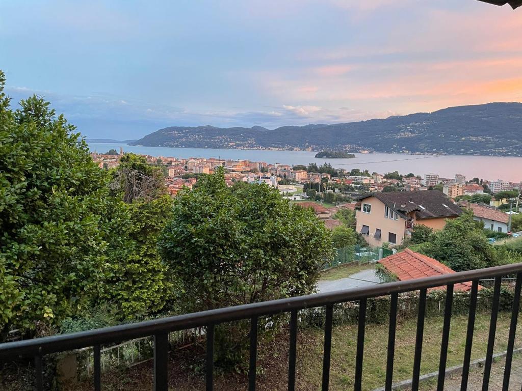 a view of a city and a body of water at Casa Vacanza Anna in Verbania
