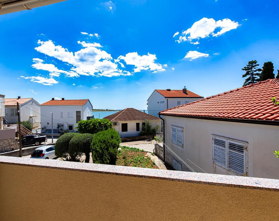 a view from the balcony of a house at Apartment Stanka in Novalja