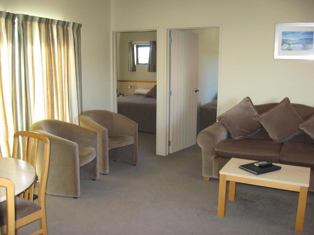 Posezení v ubytování Kaikoura Gateway Motor Lodge