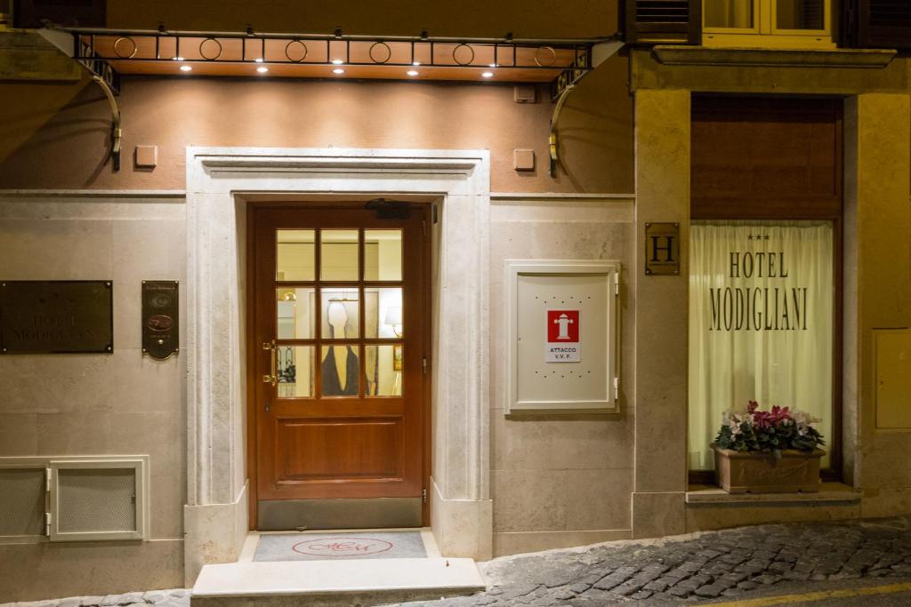 The facade or entrance of Hotel Modigliani