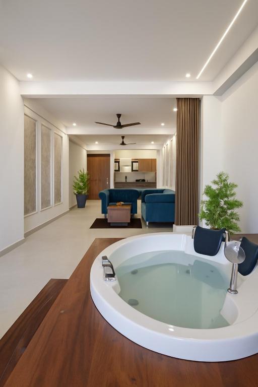 Posezení v ubytování Kasauli Skylline I 2 BHK With Jacuzzi