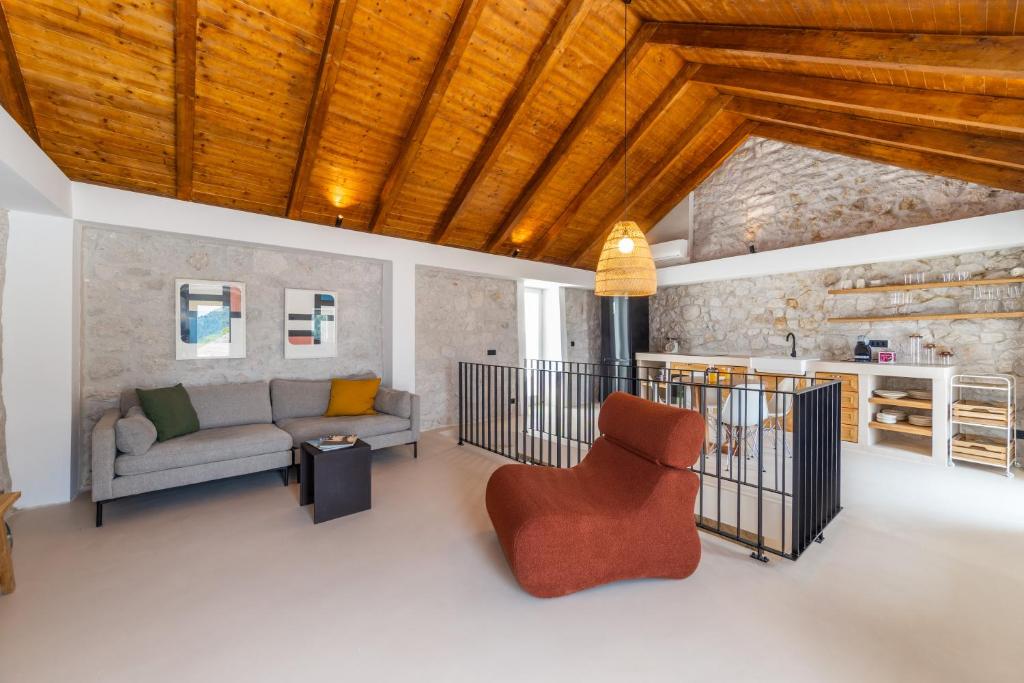 Χώρος καθιστικού στο Holiday home Bulati