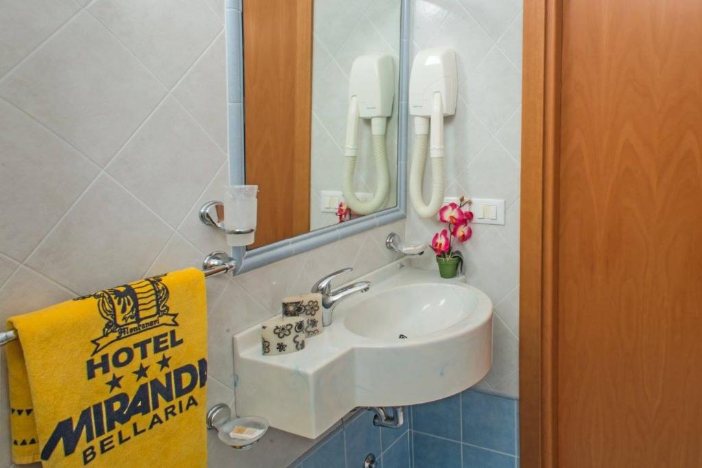 Koupelna v ubytování Hotel Miranda