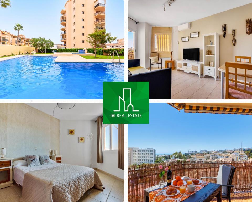 een collage van drie foto's van een huis bij Santa Amalia 51 by IVI Real Estate in Torremolinos