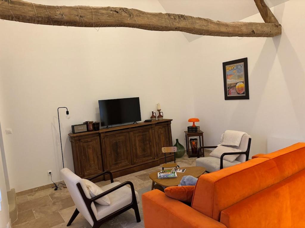 TV/Unterhaltungsangebot in der Unterkunft Gîte Le Guet du Roy