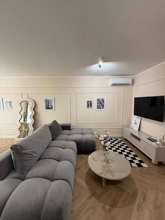 Χώρος καθιστικού στο Apartament Szczecin Centrum z KLIMATYZACJĄ