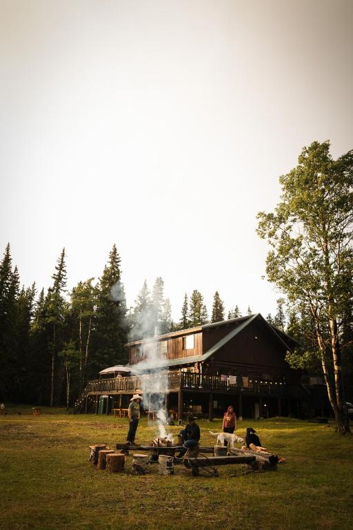 View of Off-Grid Mountain Lodge & 4 Cabins - Sauna, Hot Tub & Fishing, Rock ...