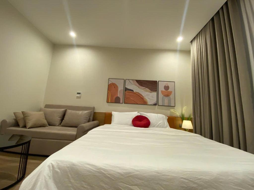 Ένα ή περισσότερα κρεβάτια σε δωμάτιο στο Home Stay ICON40 Hạ Long