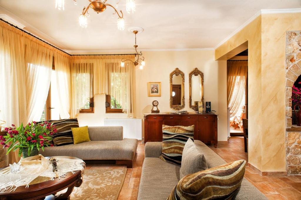 Et opholdsområde på Villa Pefkohori