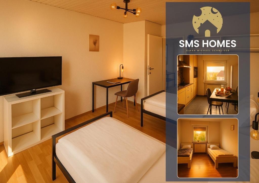 Televiisor ja/või meelelahutuskeskus majutusasutuses SMS-Homes I Auszeit am Wartberg-Heilbronn