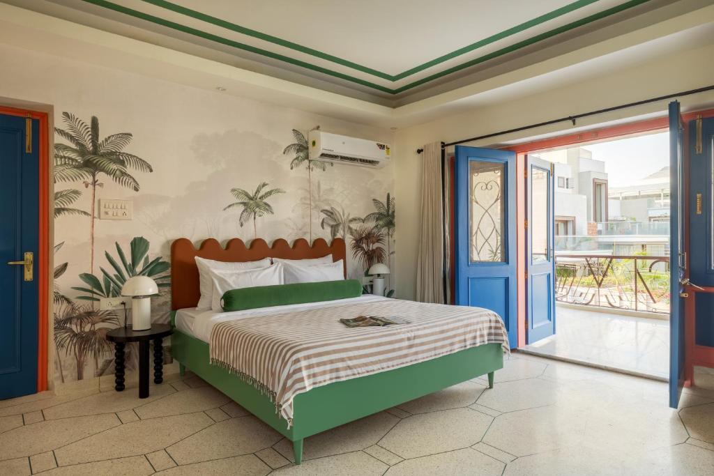 Ένα ή περισσότερα κρεβάτια σε δωμάτιο στο Namli Haus Jaipur