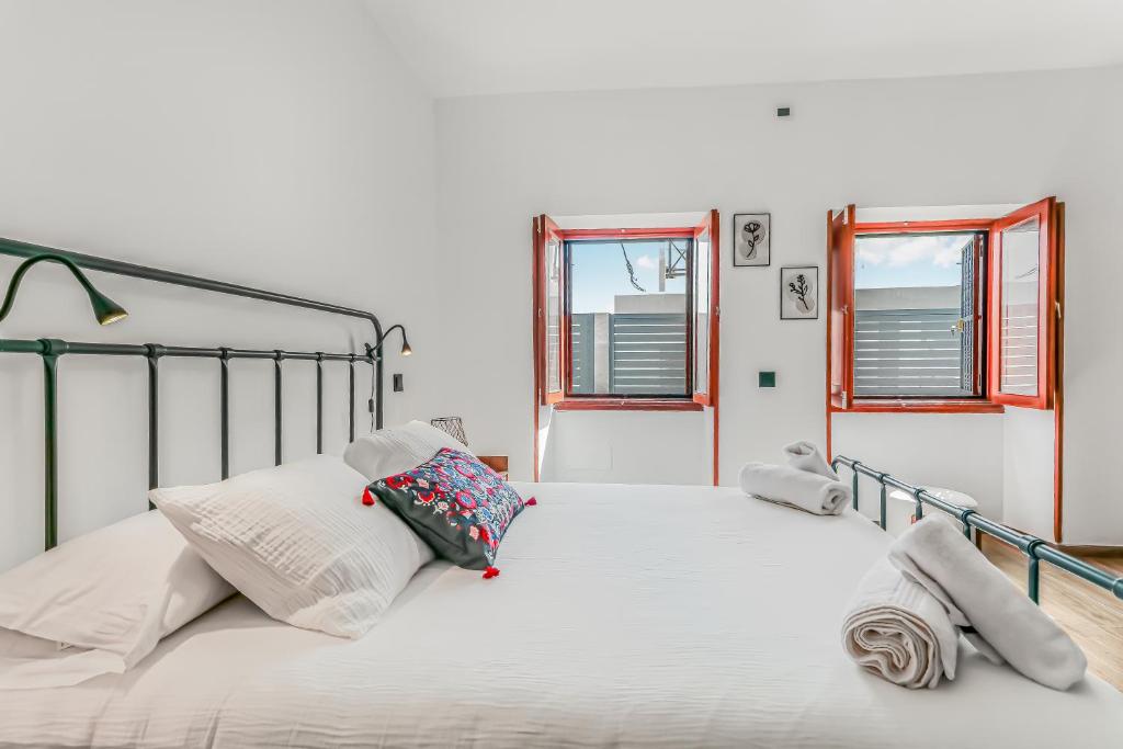 Ένα ή περισσότερα κρεβάτια σε δωμάτιο στο Agaete Modern Holiday Home