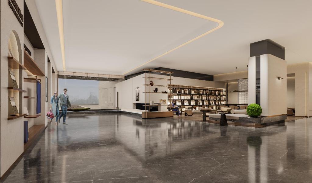 Χώρος καθιστικού στο Atour Hotel Chengdu High-Tech West Zone Tianying Road Subway Station