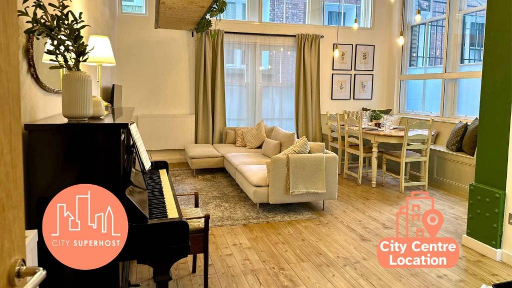 Posezení v ubytování City Centre Loft Apartment