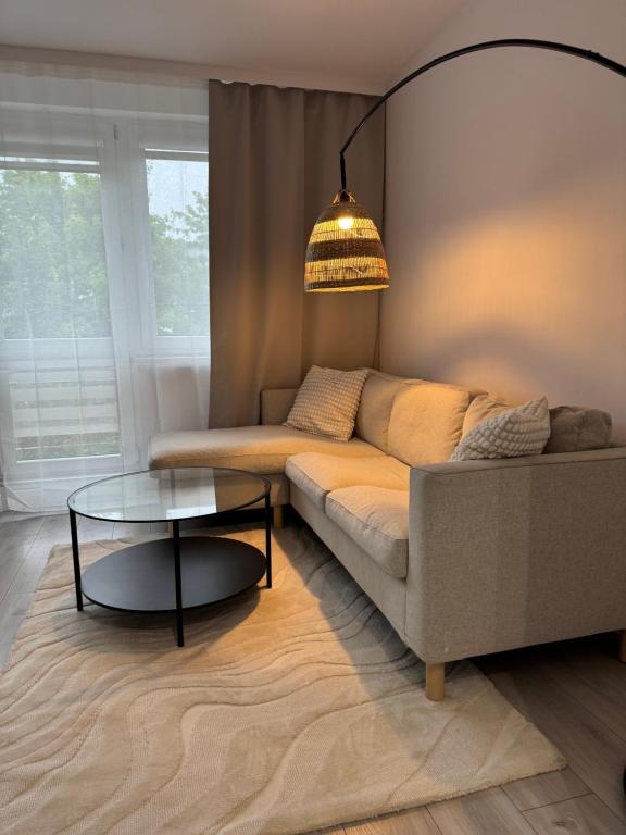 Χώρος καθιστικού στο RETKINIA Apartament