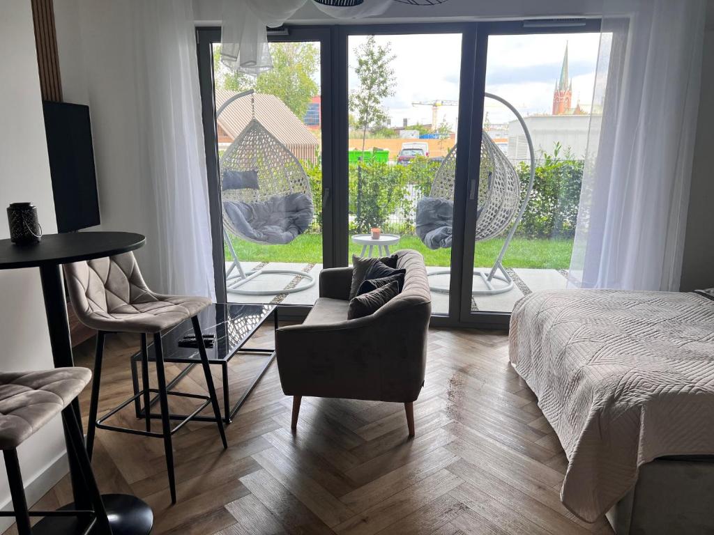 Ένα ή περισσότερα κρεβάτια σε δωμάτιο στο NOHO Loft