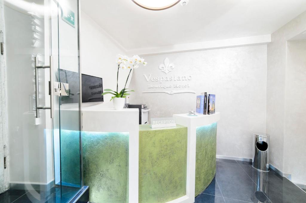 Koupelna v ubytování Hotel Vespasiano