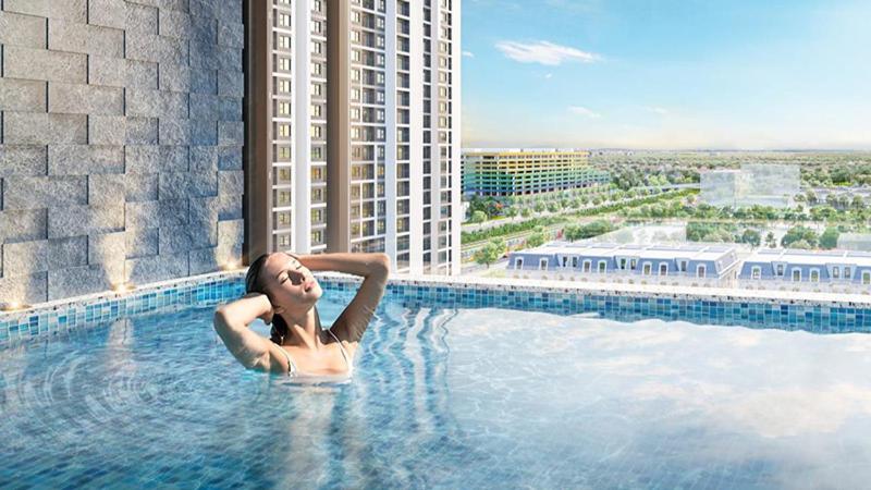 Kolam renang di atau dekat dengan Sa1 Toji Sakura Luxhome Smart city
