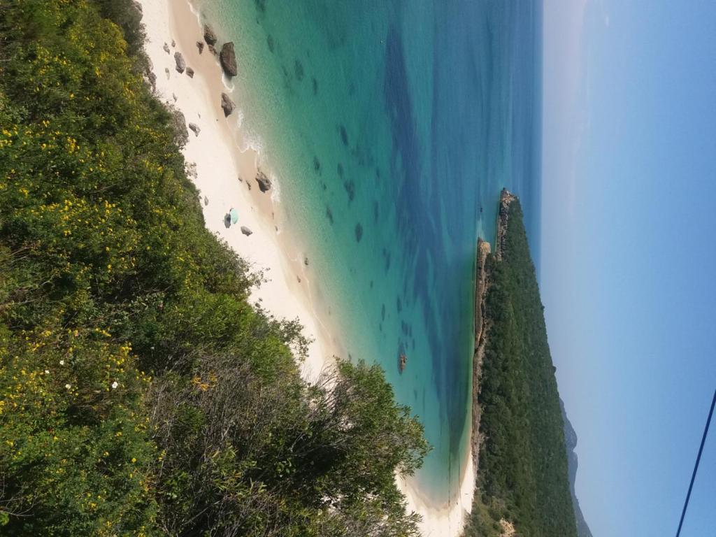an aerial view of a beach and the ocean at Ha Mar ao Luar in Setúbal
