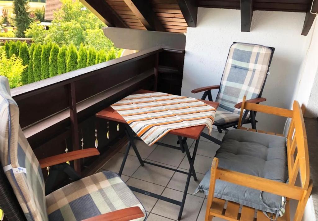 Χώρος καθιστικού στο Ferienwohnung Tannhausen