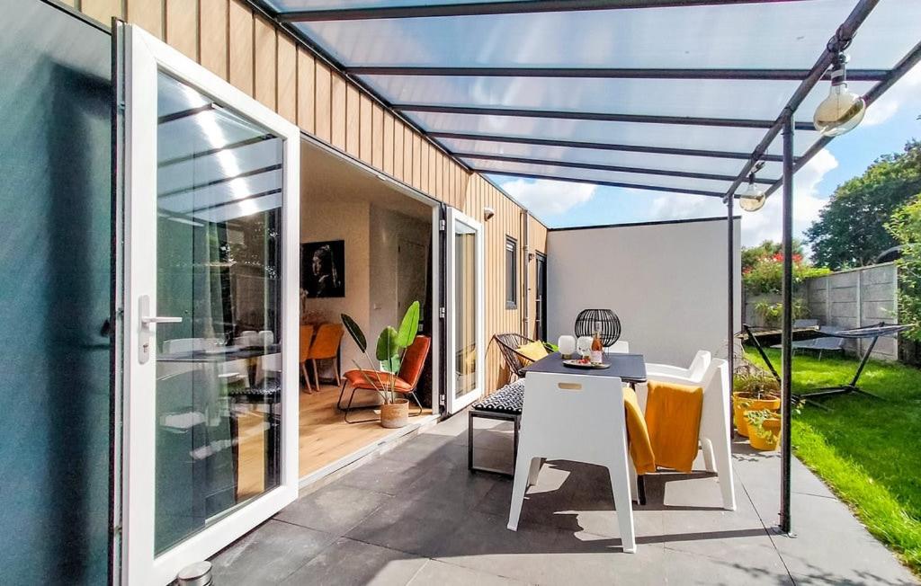 Χώρος καθιστικού στο Zeeuwse parel met tuin & gratis toegang tot zwembad VP027
