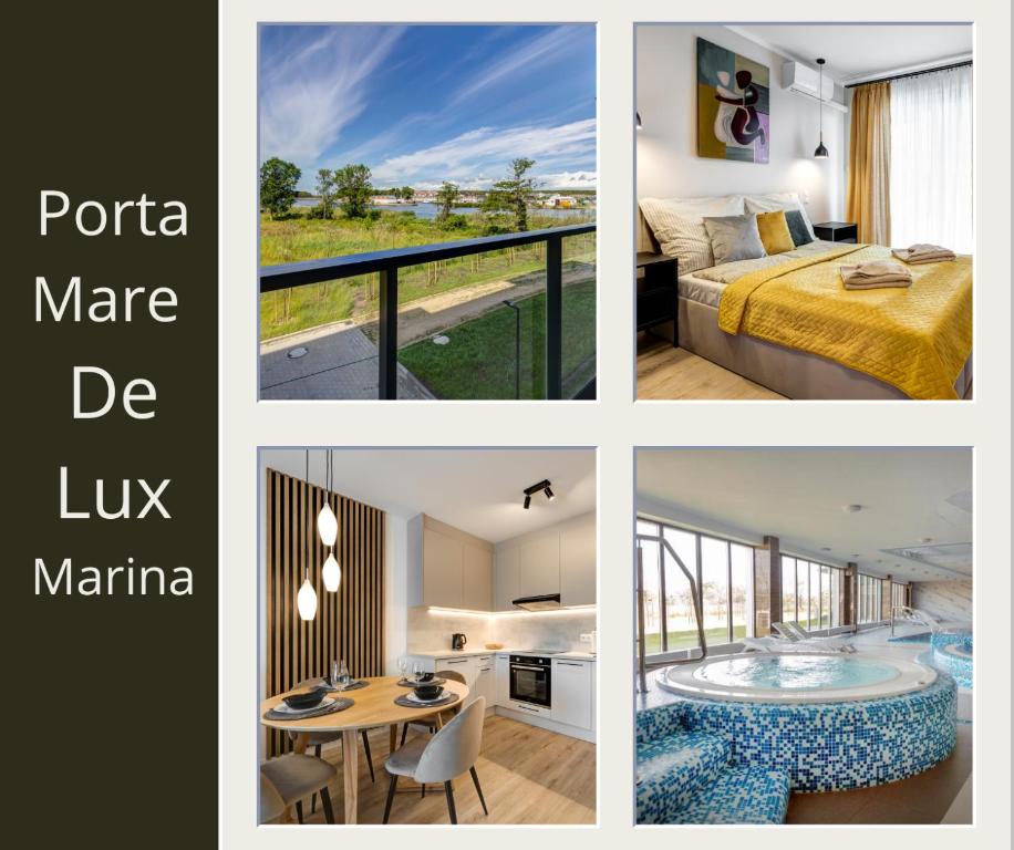 Ένα ή περισσότερα κρεβάτια σε δωμάτιο στο Porta Mare DeLux Marina