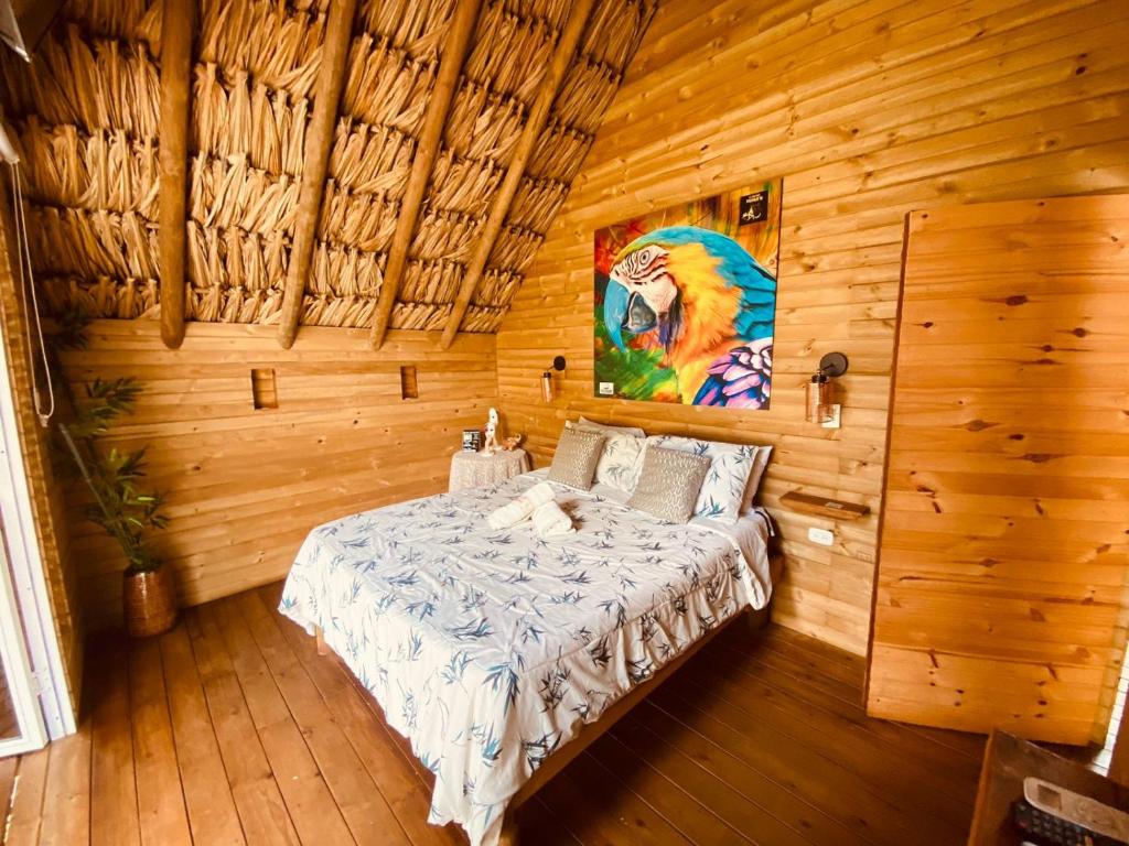 Postel nebo postele na pokoji v ubytování Glamping Paihuen