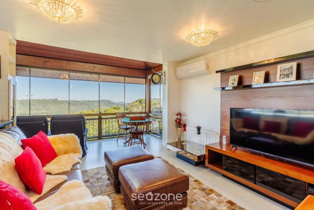 Posezení v ubytování Apto 3 Quartos Vista p/ Montanhas RLU0302