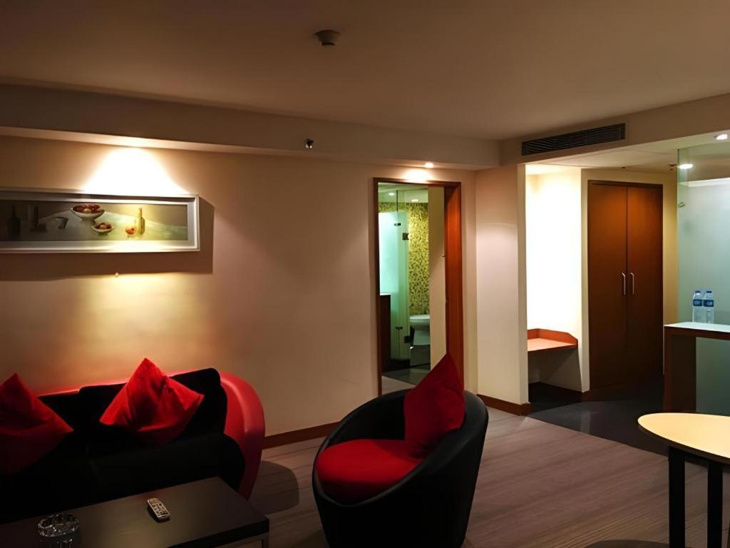 Χώρος καθιστικού στο Jinjiang Inn Style Foshan Creative Industrial Park Wangfujing