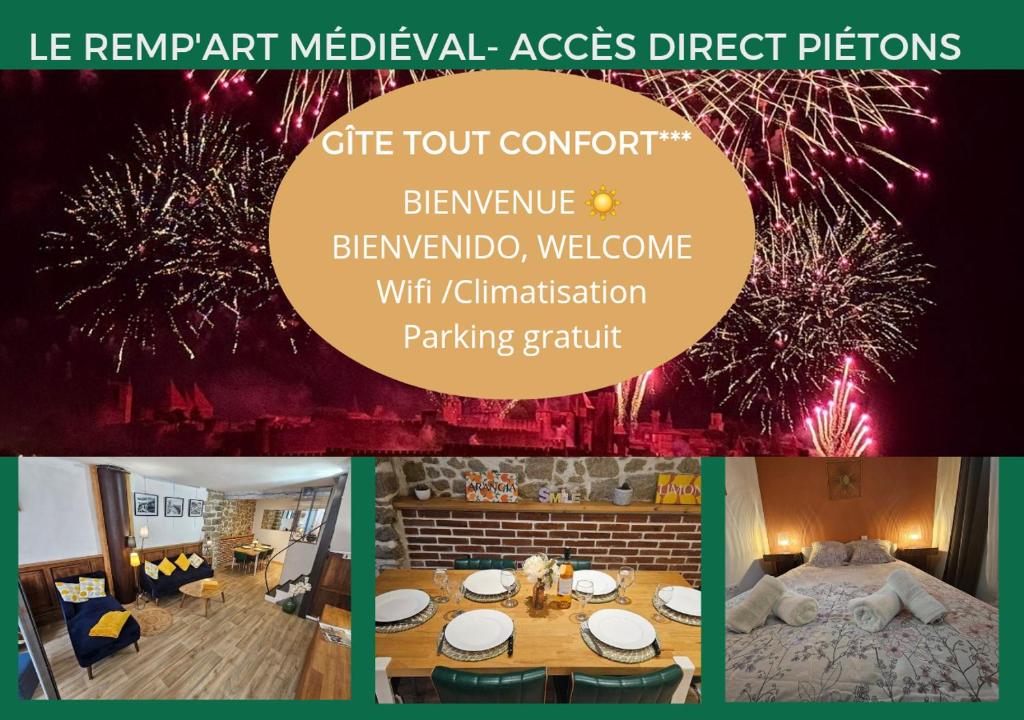 Fotografia z galérie ubytovania CITE MEDIEVALE- LE REMP'ART - Tout Confort - Accès direct piétons - parking gratuit v destinácii Carcassonne