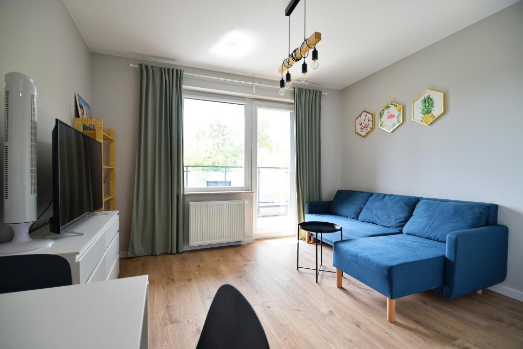 TV a/nebo společenská místnost v ubytování Studio Targówek