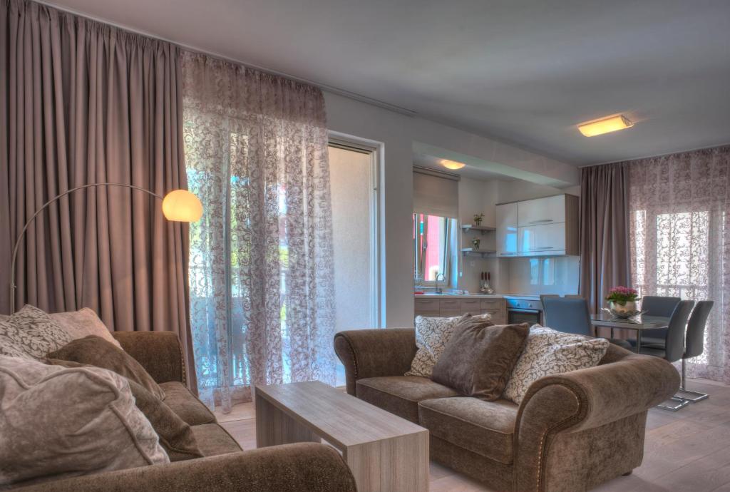 Posezení v ubytování Guest House Pržno Bay